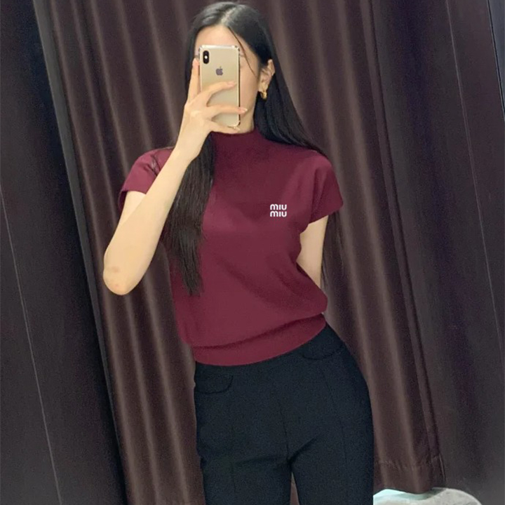 미우미우 20400_MIU 반목 반팔니트