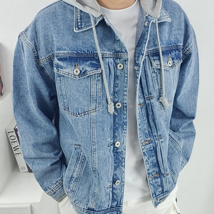 셀린* CE 후드 트러커 데님 자켓