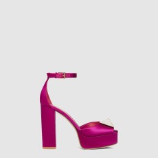 발렌티노 크리스탈 오픈 투 새틴 플랫폼 펌프