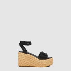 발렌티노 로고 웨지 에스파드릴