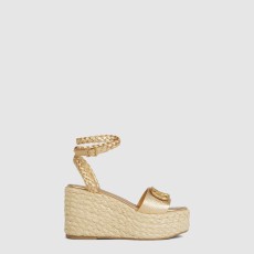 발렌티노 로고 시그니처 웨지 샌들