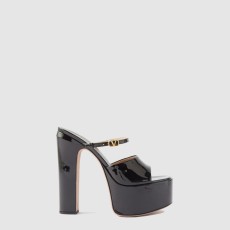 발렌티노 가죽 플랫폼 뮬