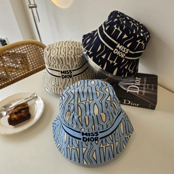 디올 디몬트 오블리크 버킷햇 털