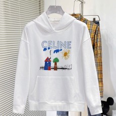 셀린* Q100 레터 패턴 스윁 후드티셔츠