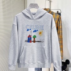 셀린* Q100 레터 패턴 스윁 후드티셔츠