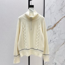 로로피아나 패치워크 케이블 니트 반오픈 가디건 스웨터