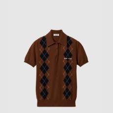 미우미우 캐시미어 니트 폴로 셔츠