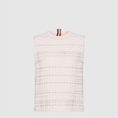 톰브라운 시어서커 니트 트위드 자카드 쉘 탑