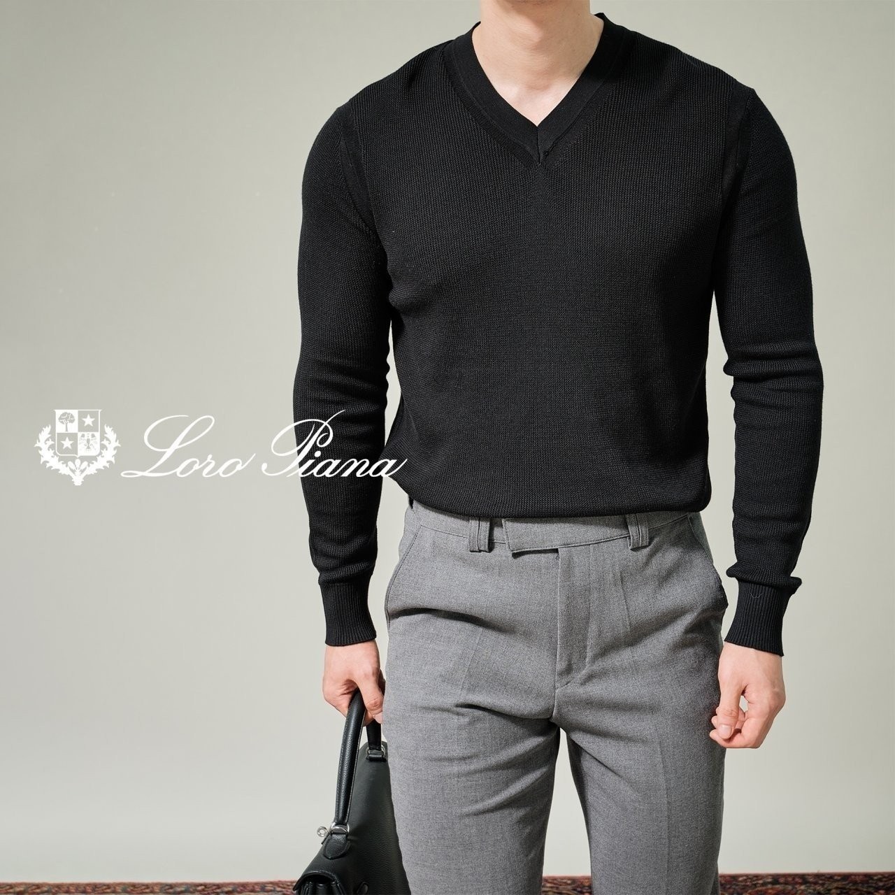 로로피아나 LLP 콘웨이 V긴팔 니트