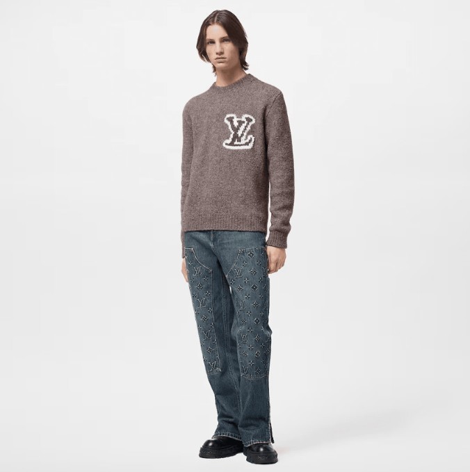 루이비통 24FW 울 블렌드 크루넥 라바 스모크