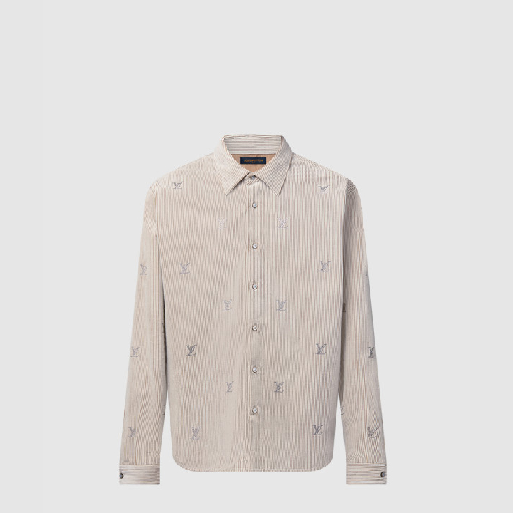 루이비통 블라종 엠벨리시드 롱 슬리브드 코듀로이 셔츠