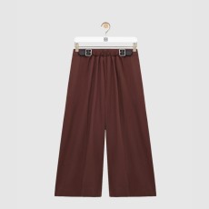 로에베 크롭 벨트 트라우저