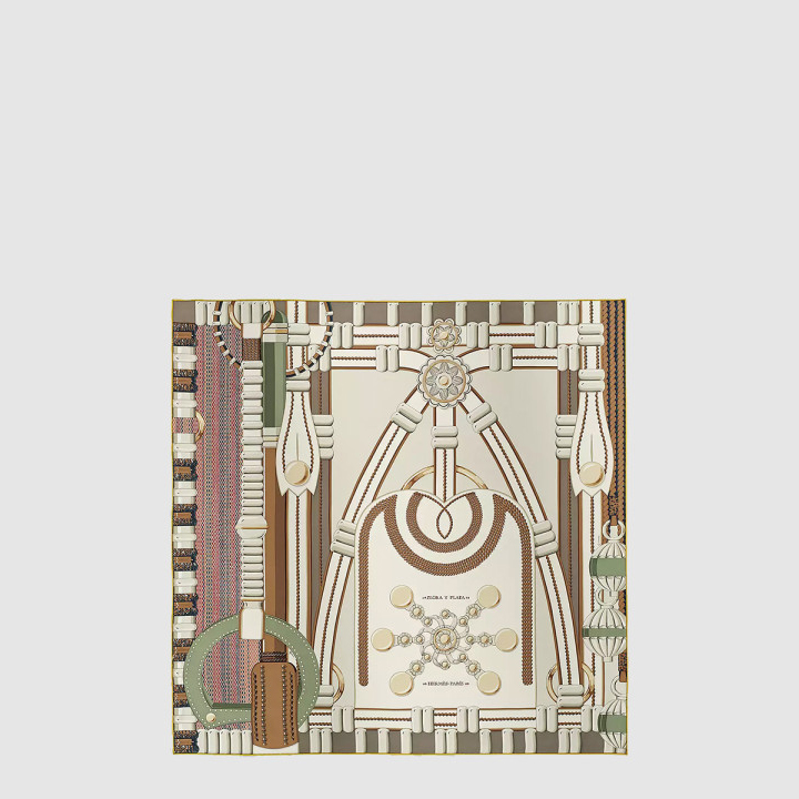 에르메스 Flora y Plata 스카프 90