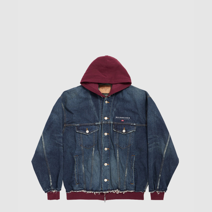 발렌시아가 패치드 데님 재킷
