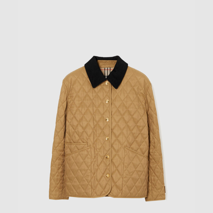 버버리 퀼팅 반 재킷