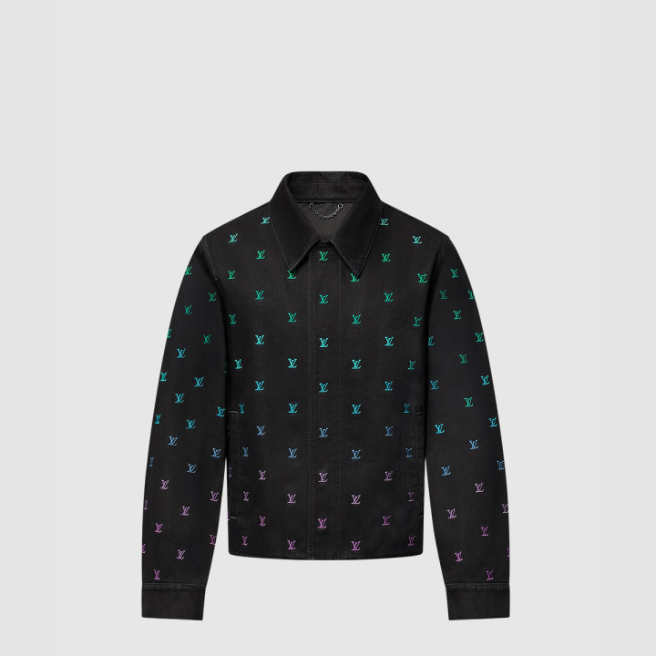 루이비통 블라종 그라디언트 엠브로이더드 데님 코치 재킷