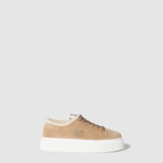 미우미우 스웨이드와 시어링 스니커즈 5E389E