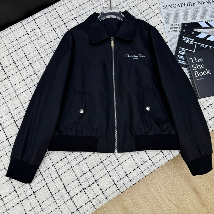 디올 25 새로운 레트로풍 패셔너블 클래식 로고 자수 재킷