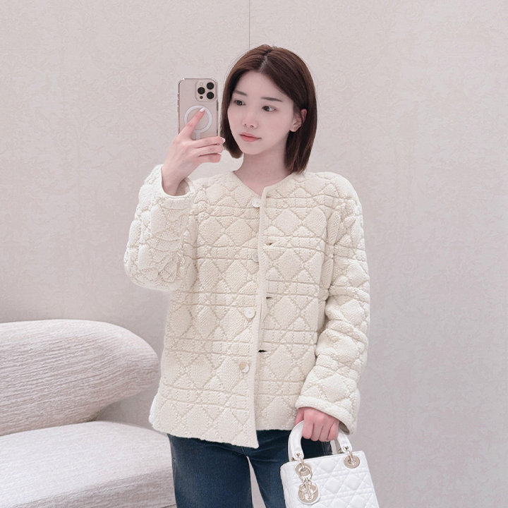 디올 25FW 가을/겨울 신상품 라글란 니트 싱글 브레스티드 가디건 재킷