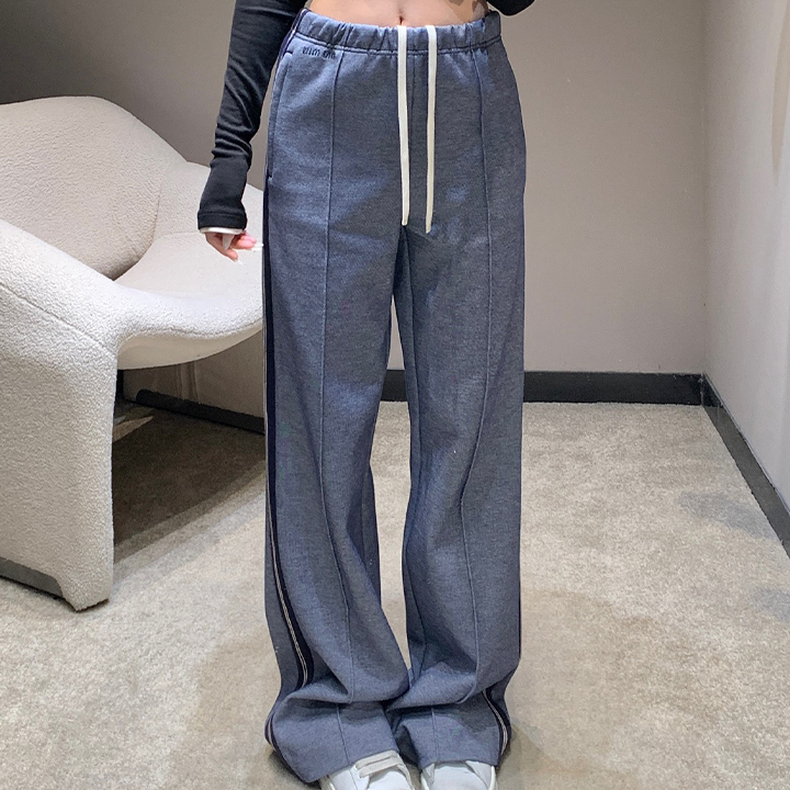 미우미우 25FW 가을/겨울 신상품 리본 트리밍 캐주얼 팬츠