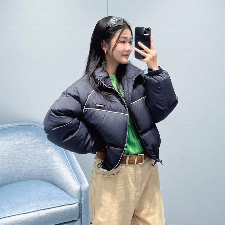 미우미우 25FW 신상품 초가을 숏 구스다운 재킷