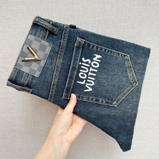 루이비통 스타일리시 오리지널 워싱 데님 청바지