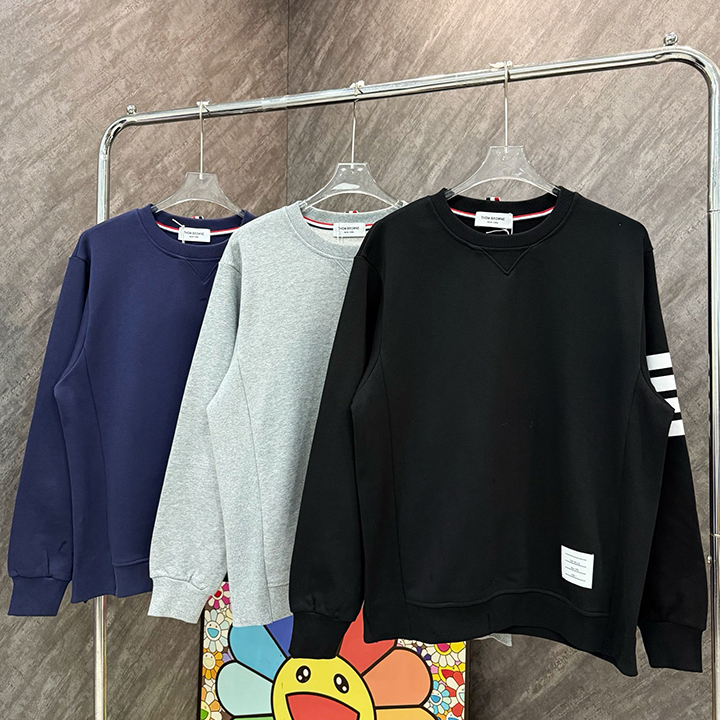 톰브라운 TB 4바 클래식 3컬러 크루넥 스웨트셔츠