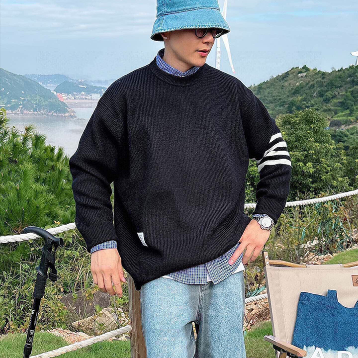 톰브라운 TB 클래식 라운드넥 풀오버 스웨터