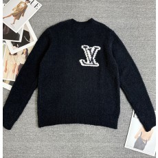 루이비통 25 가을 겨울 신상품 미러 양면 인타르시아 라지 로고 니트 스웨터