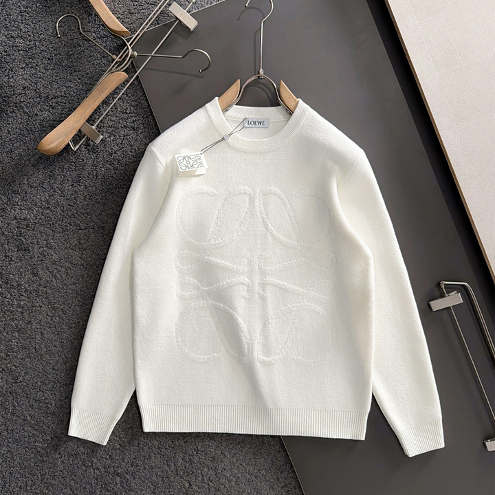 로에베 LOW 25 가을/겨울 자수 니트 라운드넥 스웨터