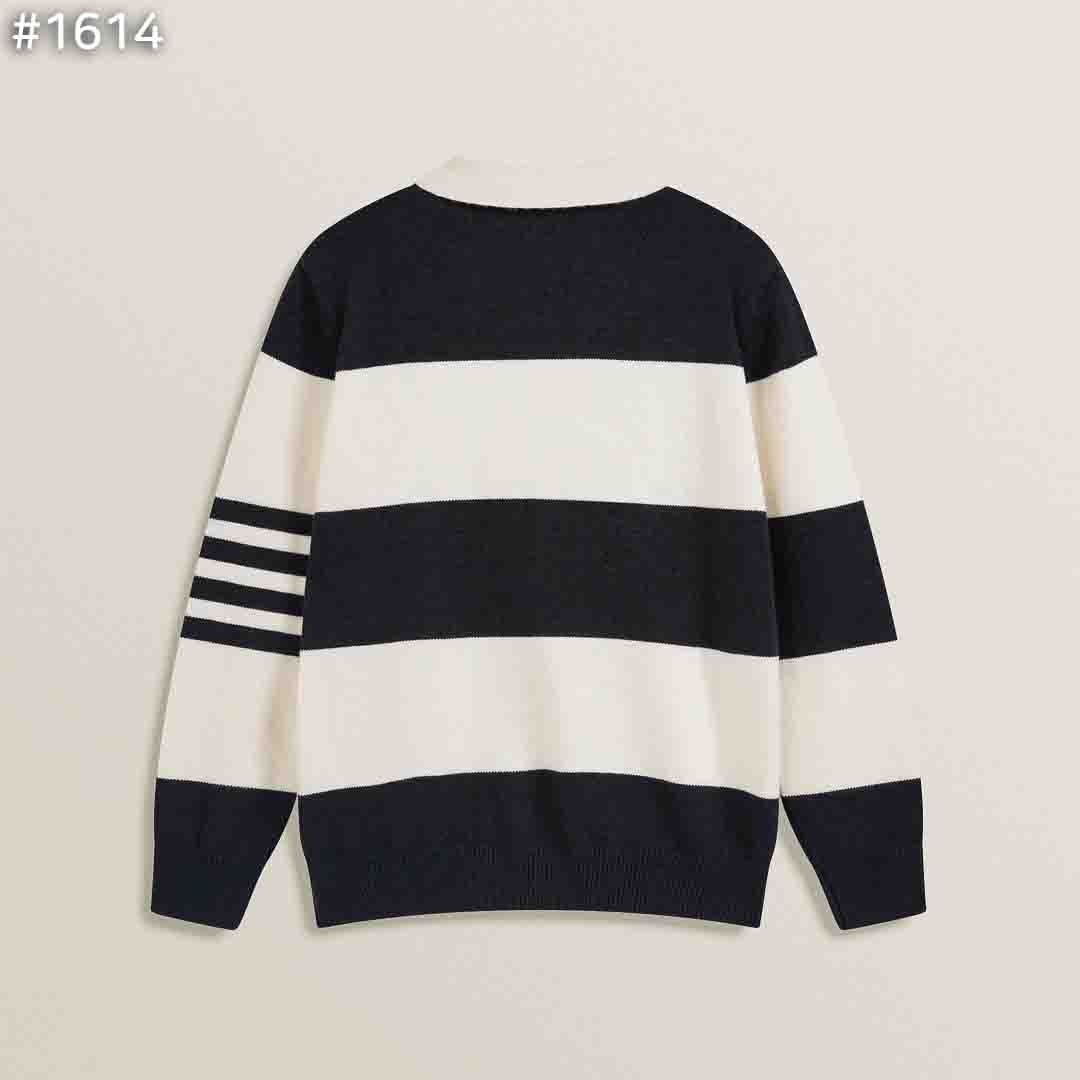 톰브라운 럭비 스트라이프 폴로 니트