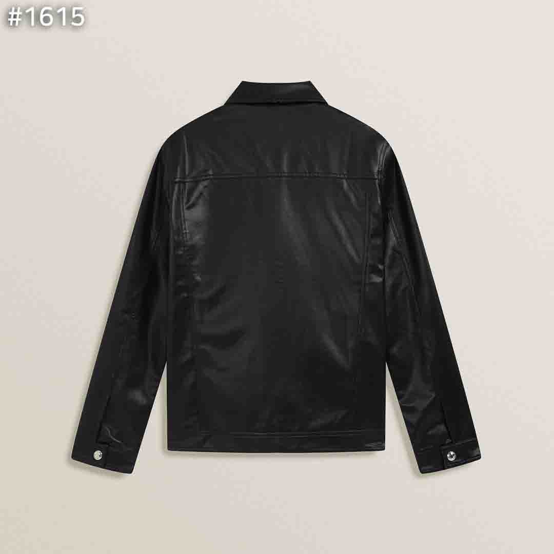 톰브라운 투포켓 레더 자켓