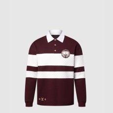 루이비통 다미에 스트라이프드 롱 슬리브드 폴로 셔츠