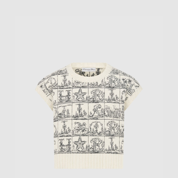 디올 자수 스웨터 베스트