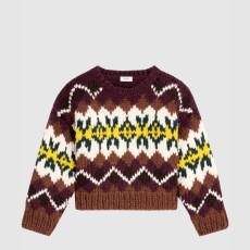 셀린* 크루넥 스웨터 페어 아일 울