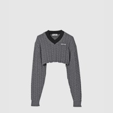 미우미우 울 및 코튼 스웨터