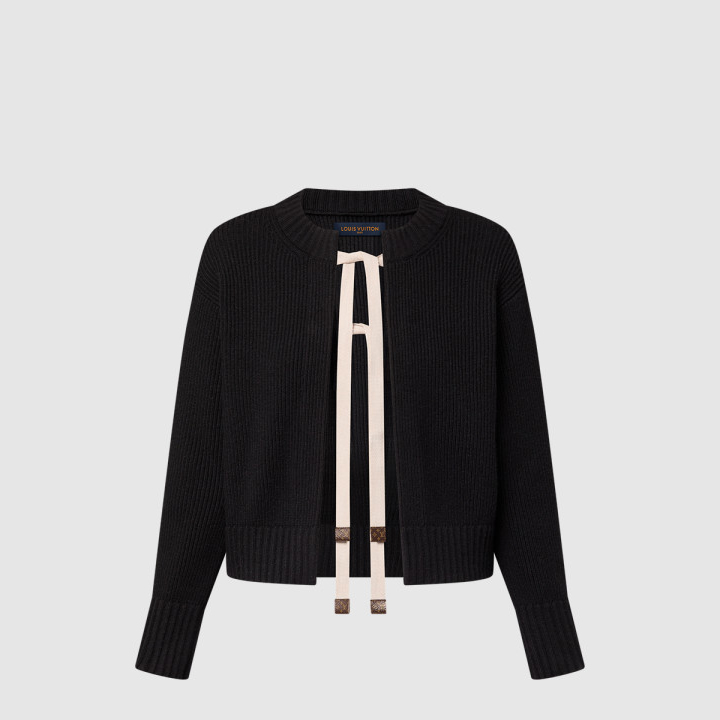 루이비통 리본 타이 가디건