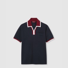 구찌 피케 코튼 라펠 티셔츠 829434