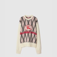 버버리 아가일 체크 울 블렌드 스웨터 81105541