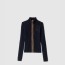 미우미우 캐시미어 및 가죽 지퍼 가디건 MMF992