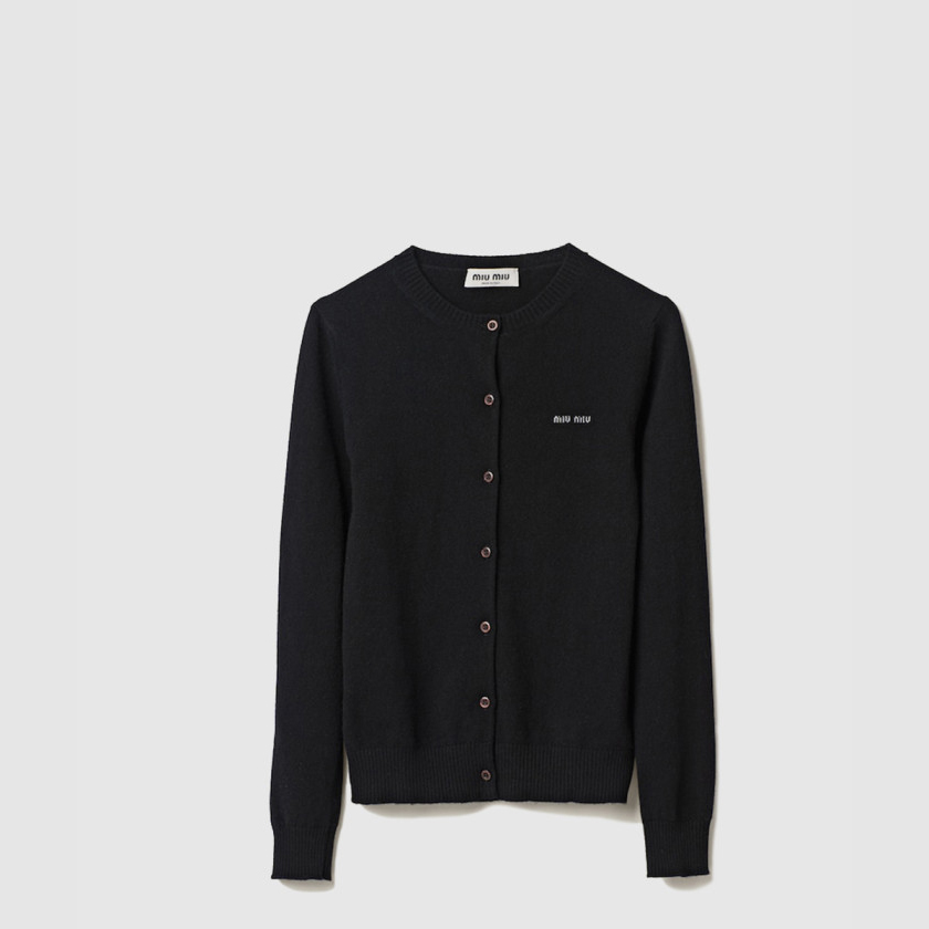 미우미우 캐시미어 니트 카디건 MMF787