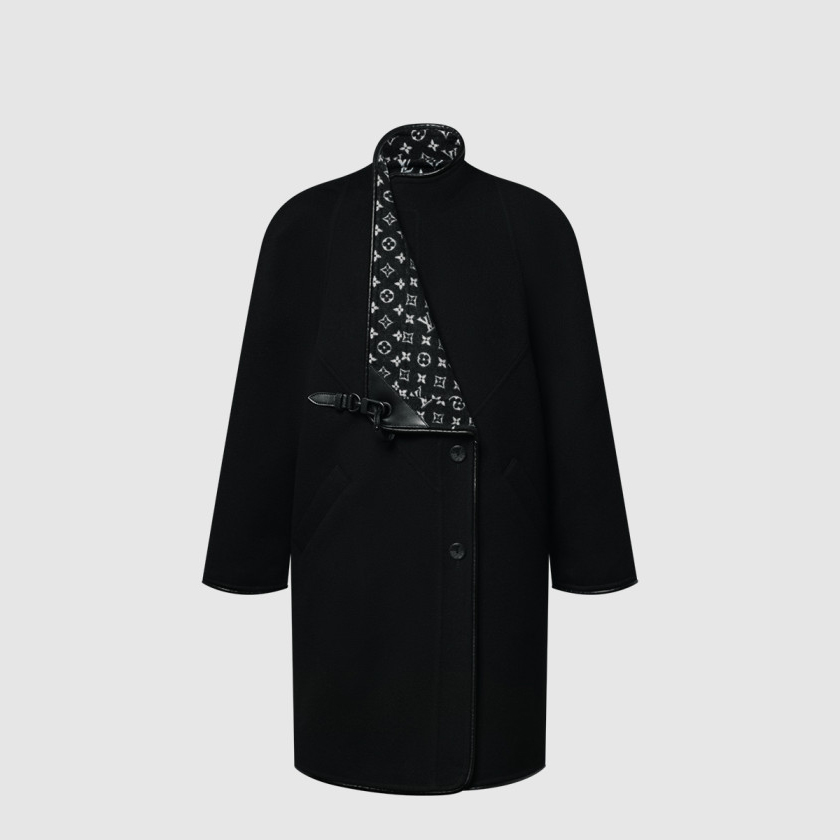 루이비통 더블 페이스 롱 클립 프론트 코트 1AIPOA