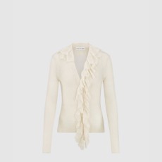 디올 가디건 & 탈착식 루싱 칼라 554G1