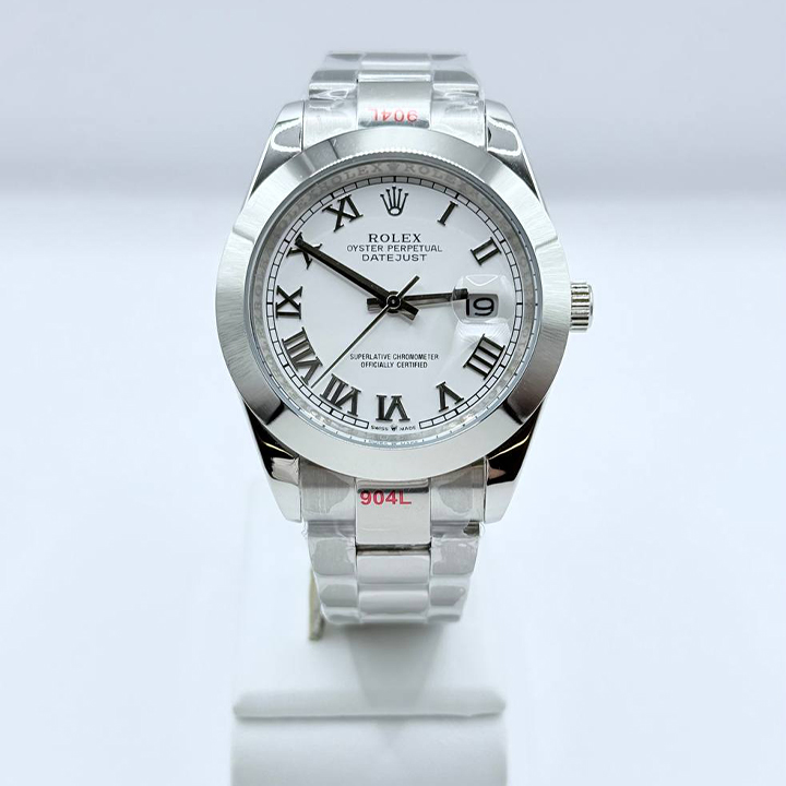 롤렉스 데이트저스트 41mm 126200 화이트 로만 오이스 RO131