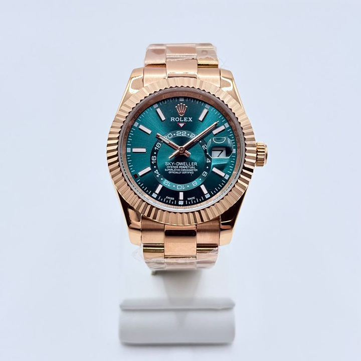 롤렉스 스카이드웰러 로즈골드 금통 블루그린다이얼 RO135
