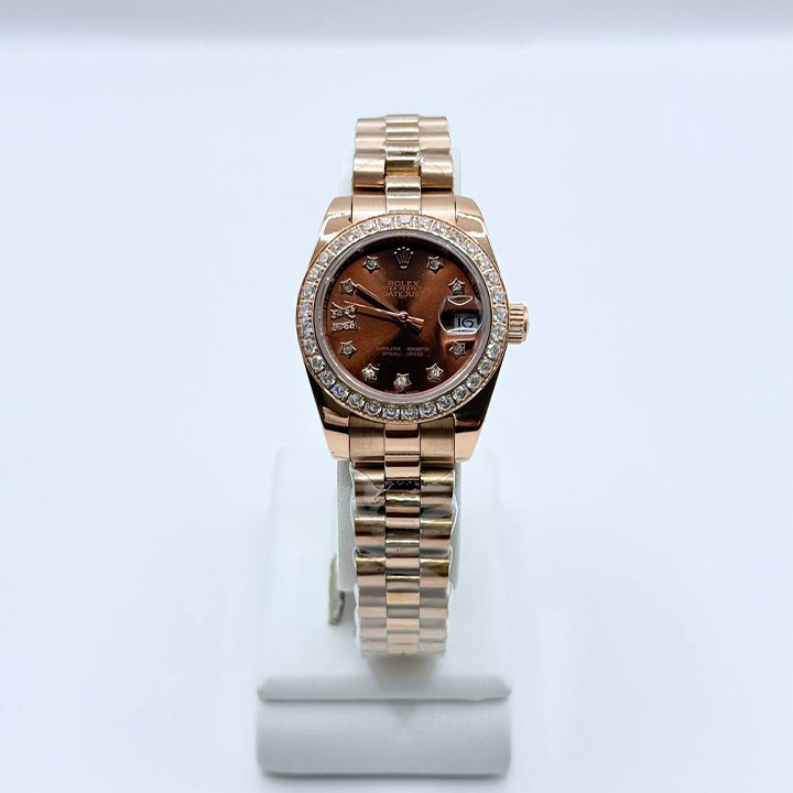 로렉스 오이스터, 28mm, 에버로즈 골드 다이아몬드 RO136