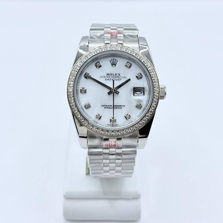 오이스터, 36mm, 오이스터스틸, 화이트 골드와 다이아몬드 RO139