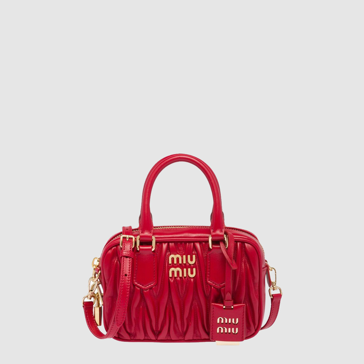 미우미우 아르카디 마테라쎄 나파 가죽 가방 5BB123