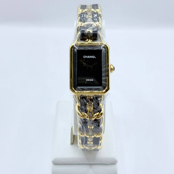 샤넬 프리미에르 아이코닉 체인워치 골드 블랙 CH15