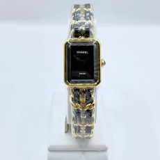 샤넬 프리미에르 아이코닉 체인워치 골드 블랙 CH15